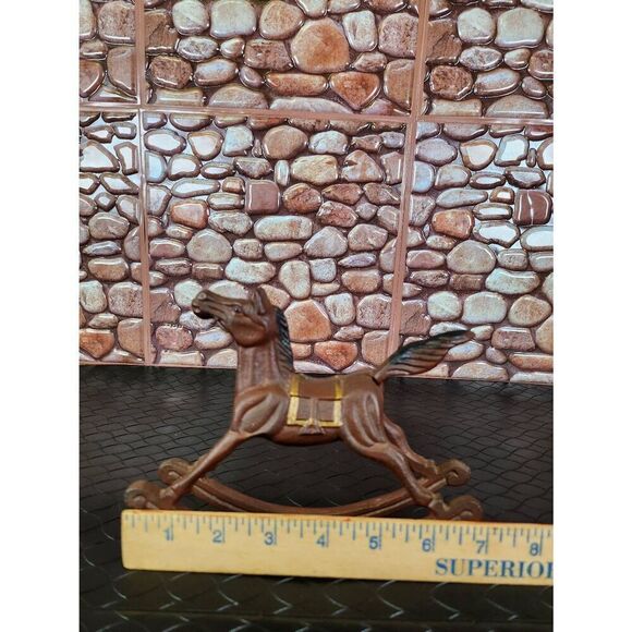 Collectible Vintage Cast Iron Rocking Horse Doorstop - Picture 10 of 10